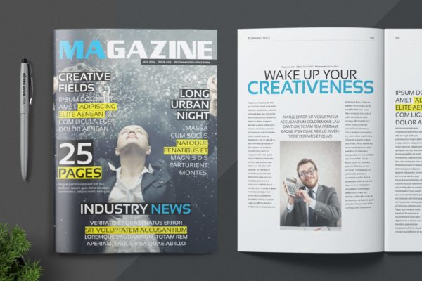 多行业适用专业素材库精选杂志排版设计模板 Magazine Template