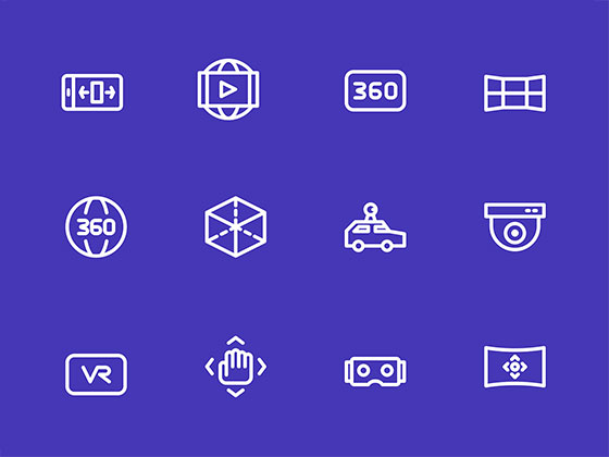 40 枚 360 度全景图元素图标素材之家精选sketch素材