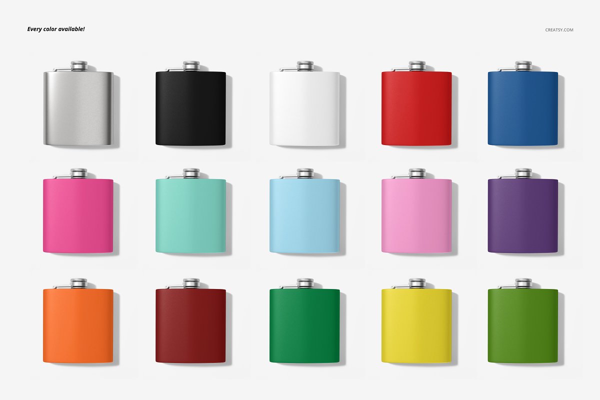 粉色涂层钢瓶包装样机展示模板插图(7)