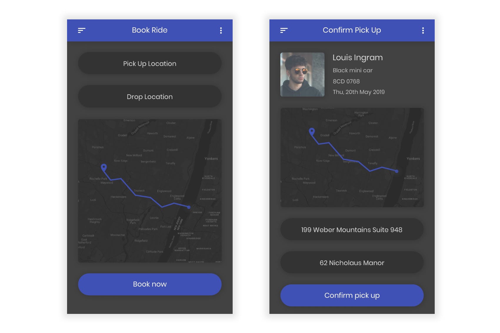 出租车网约车APP应用UI界面设计PSD模板 Taiksi – Taxi & Cab Booking Photoshop UI Kit插图(3)