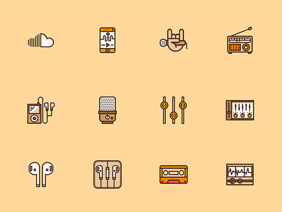20 枚音频工具图标素材之家精选sketch素材