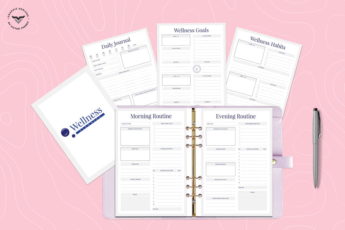 健康规划书设计模板 Wellness Planner插图(1)