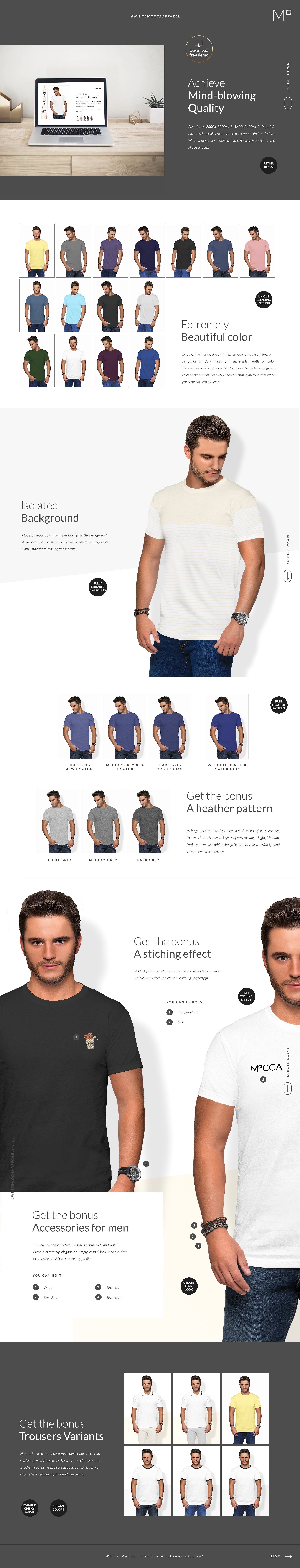 时尚简约男士T恤样机插图(3)