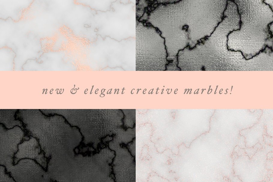 金色&银色金属纹理素材包 Gold & Silver Metallic Textures插图(2)