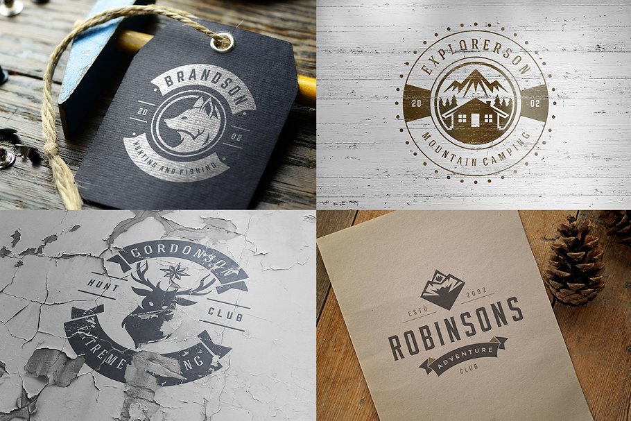 280个户外品牌Logo标志和徽章模板 280 Outdoor logos and badges插图(33)