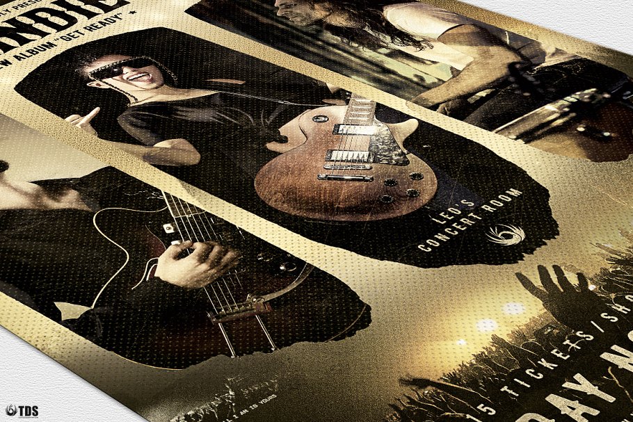 独立流行摇滚音乐节活动传单PSD模板 Indie Pop Rock Flyer PSD插图(5)