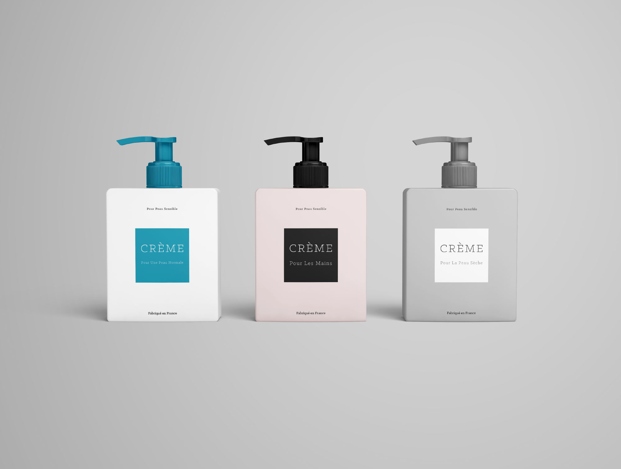 按压式瓶乳液包装外观设计样机模板 Cream Bottle Mockup插图(3)