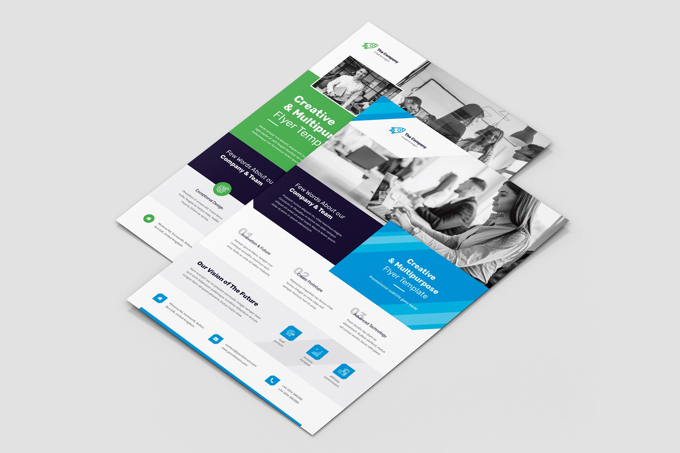 多行业适用创意公司传单设计模板 Flyer – Creative Multipurpose插图
