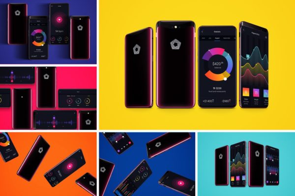 OPPO智能手机Find X样机模板套装 Oppo Find X Kit Mockup