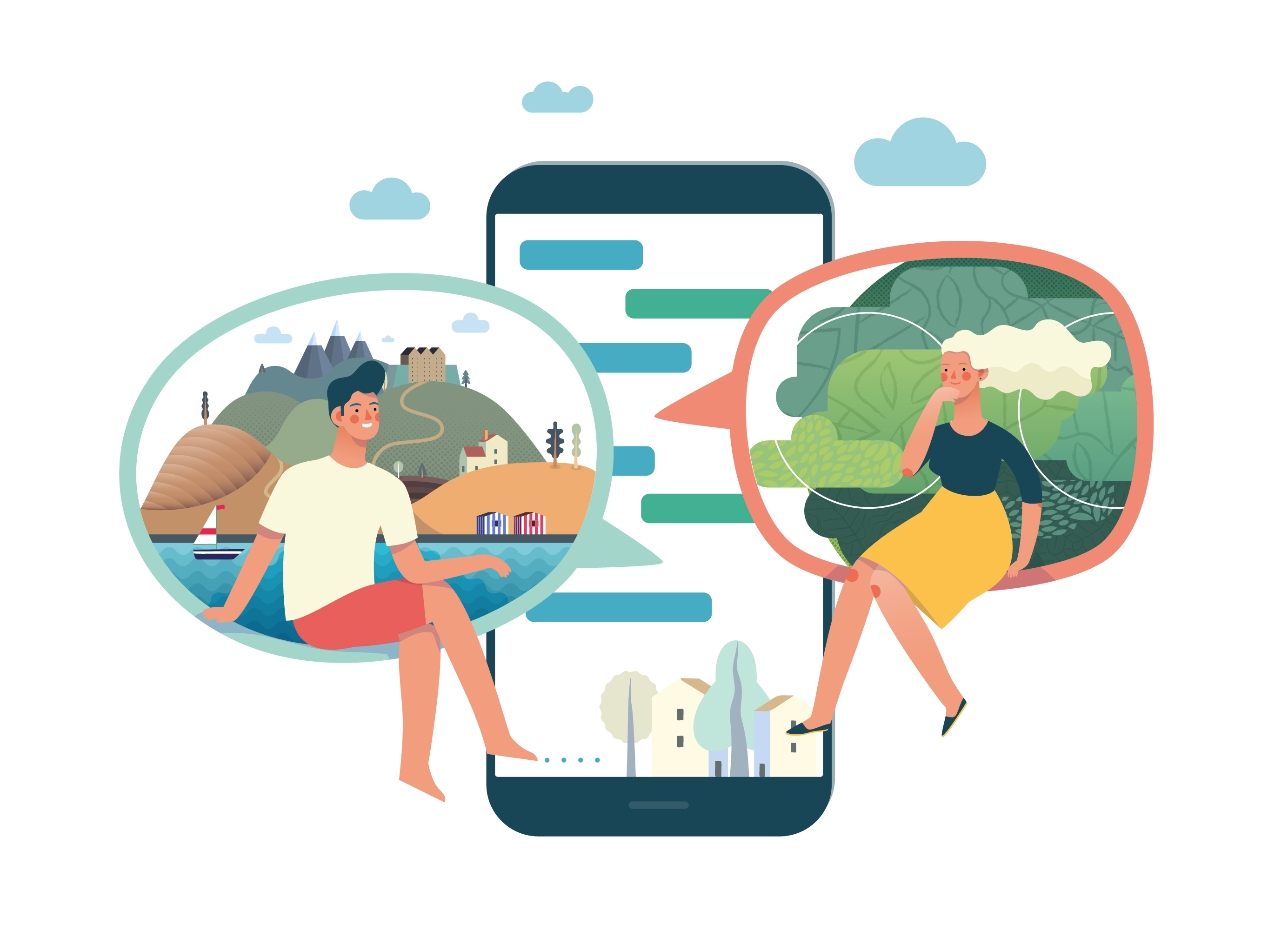 互联网多种商业业务概念扁平化插画下载[Ai]插图(10)