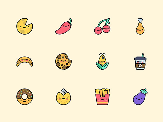 50 枚可爱食物图标素材之家精选sketch素材