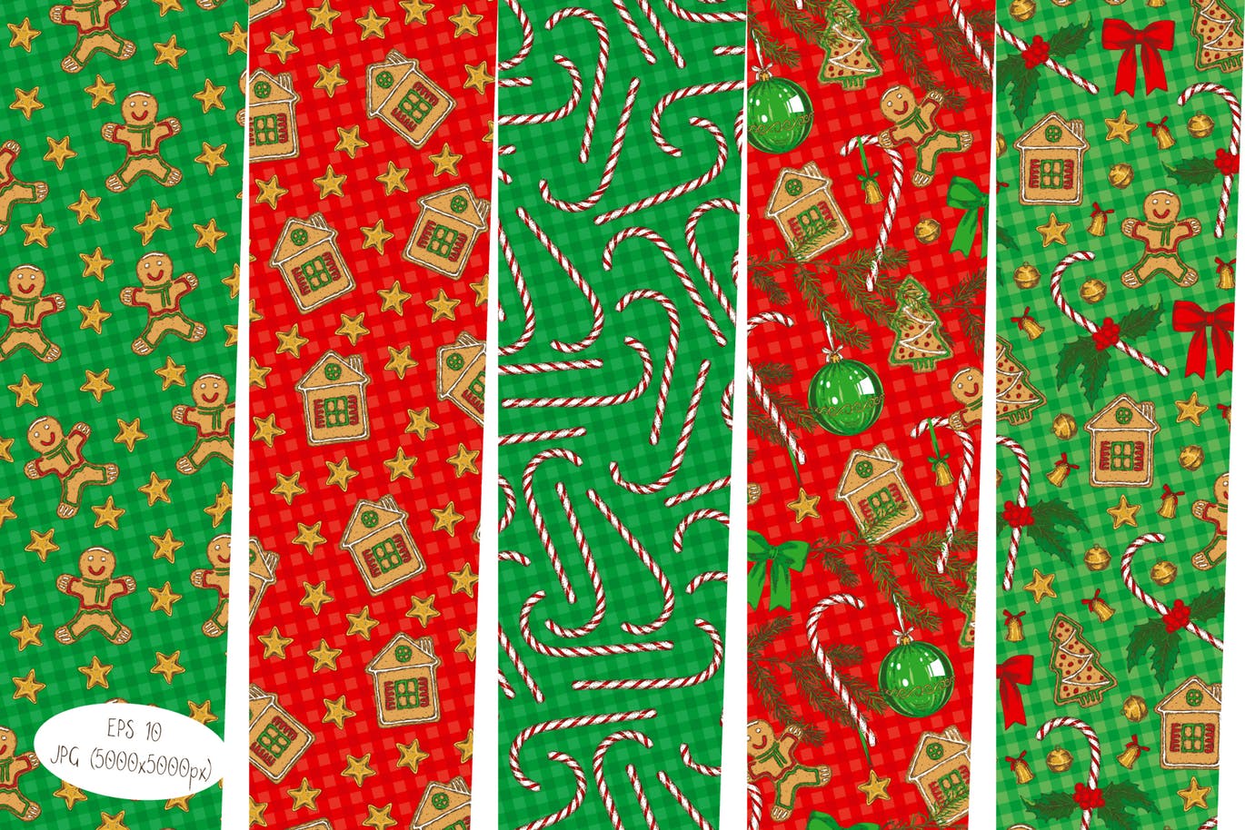 创意圣诞节主题设计矢量图案素材包 Merry Christmas Design Set插图(3)