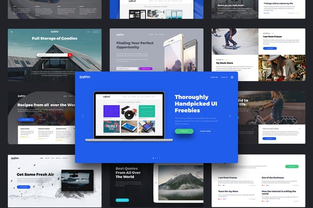 完美,新鲜和时尚的着陆页UI工具包 Singleton UI Pack插图(3)