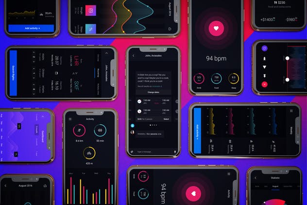 iPhone Xs手机应用UI设计展示样机模板 iPhone XS V.1插图(5)