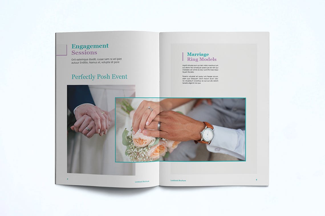 婚纱/女装服装品牌产品画册目录素材库精选Lookbook设计模板 Fashion Lookbook Template插图(6)