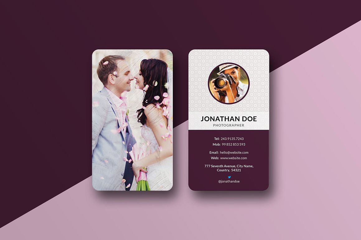 20个不同风格的适合高端摄影师的名片设计卡片邀请函设计模板插图(2)