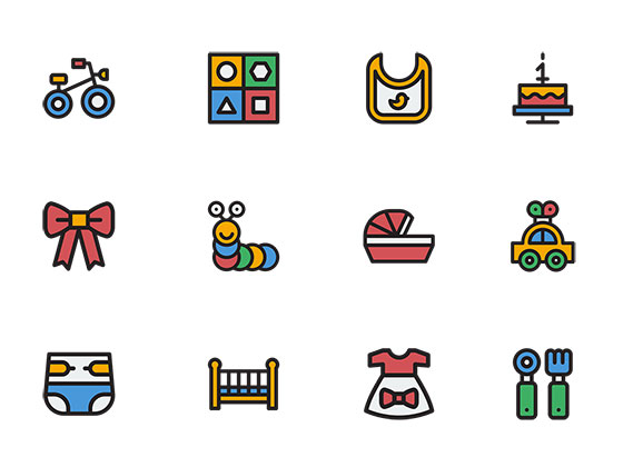 80 枚宝宝元素图标素材之家精选sketch素材