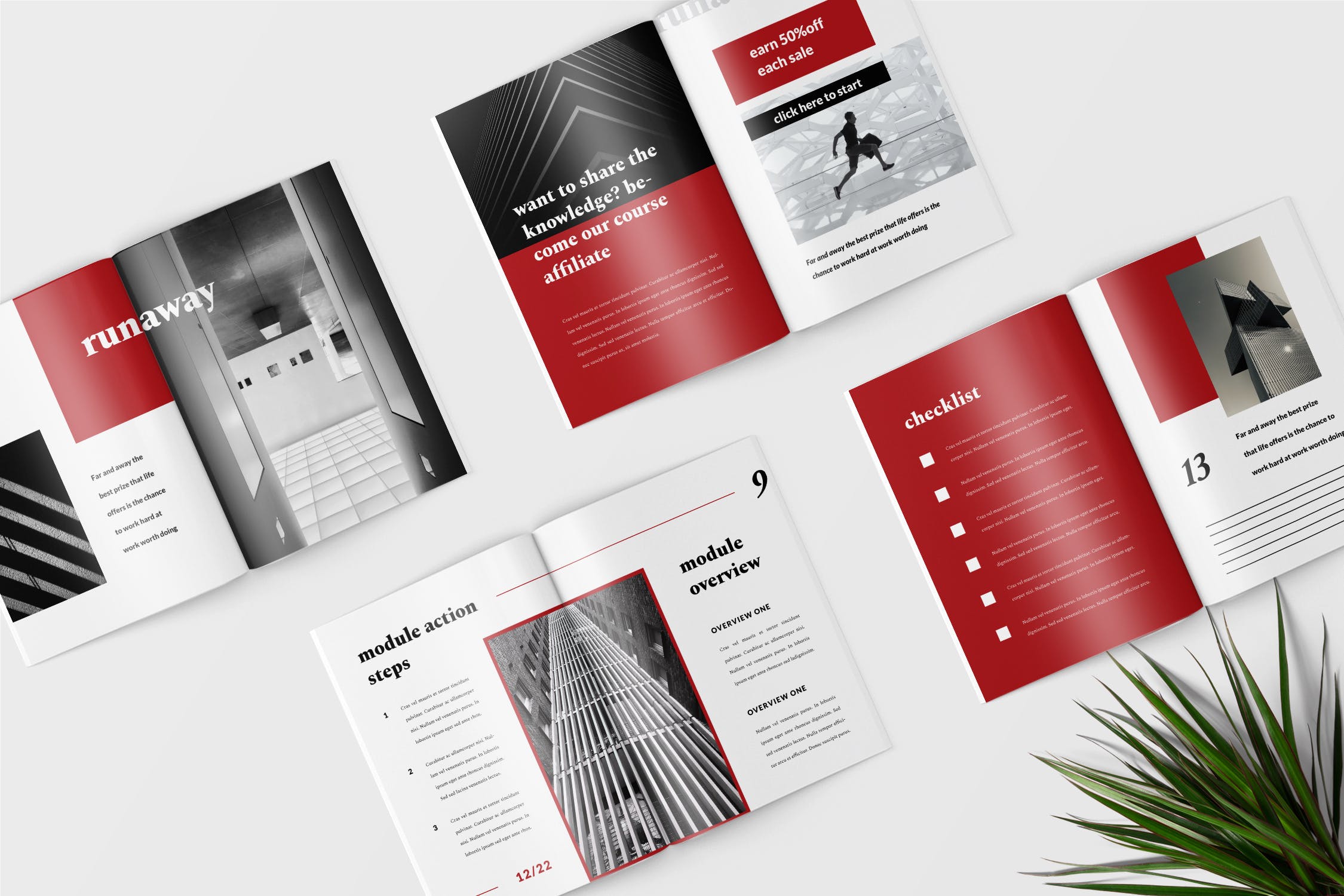 极简主义Workbook创意设计模板v4 Runaway – Minimalist Workbook Template插图(1)