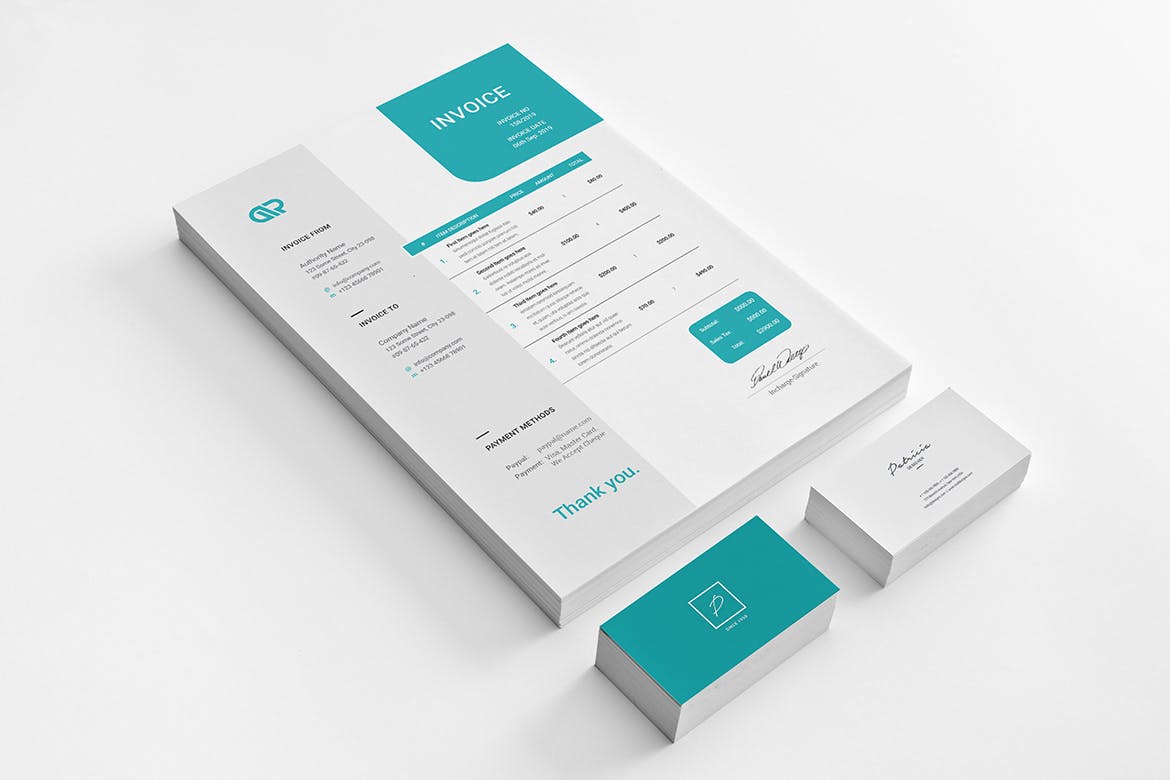 高端企业品牌VI视觉设计办公用品设计套件 Branding Stationery Pack插图(1)