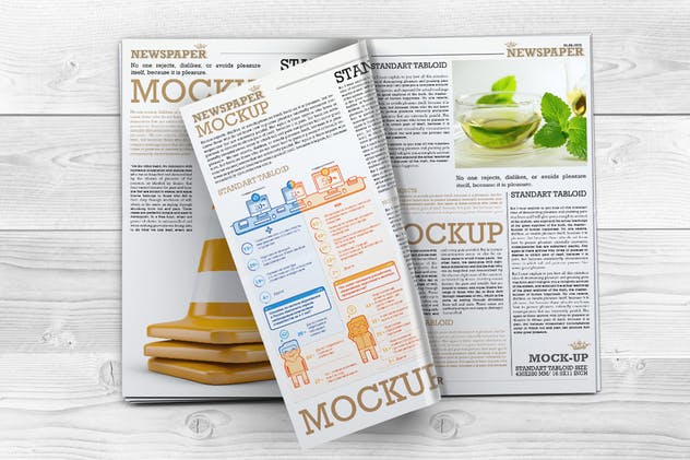 新闻报纸版式设计样机模板 Newspaper Mock-up插图(5)