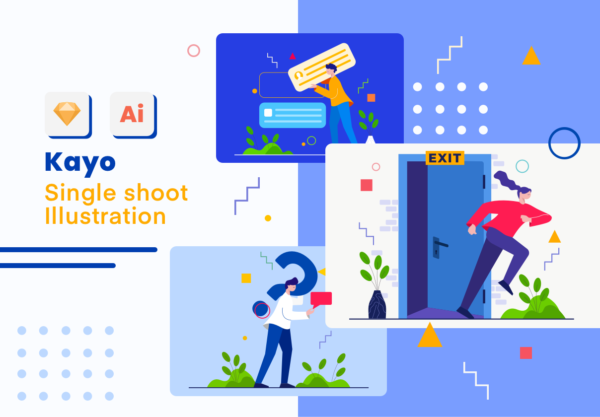 素材库下午茶：商业概念矢量插画素材下载[Sketch,Ai]