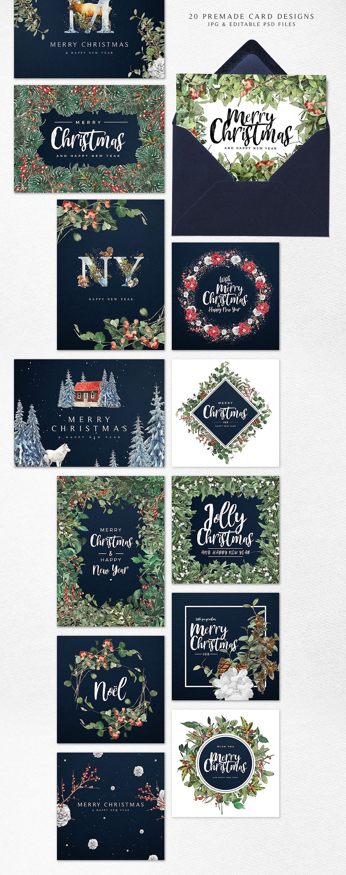 冬季仙境圣诞节新年设计套装 Winter Wonderland Designer Kit插图(4)