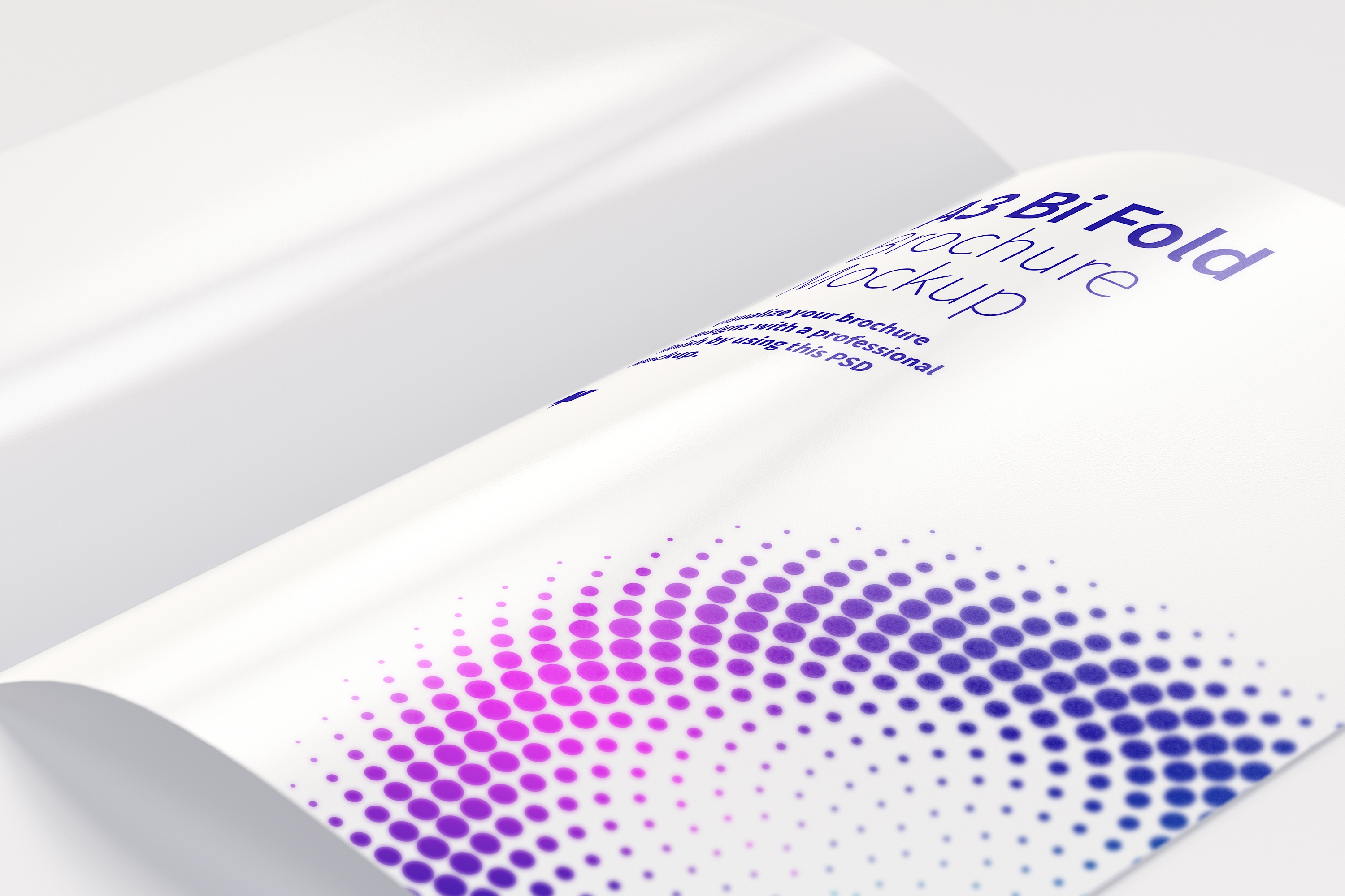 A3双折页设计传单设计效果图样机05 A3 Bi Fold Brochure Mockup 05插图