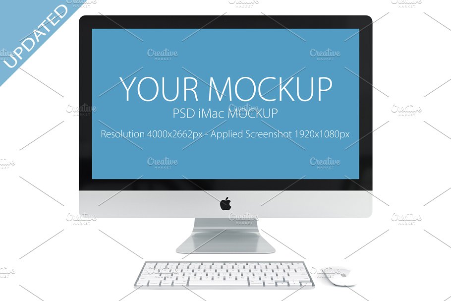 网站产品设计iMac样机展示模型 PSD iMac mockup插图