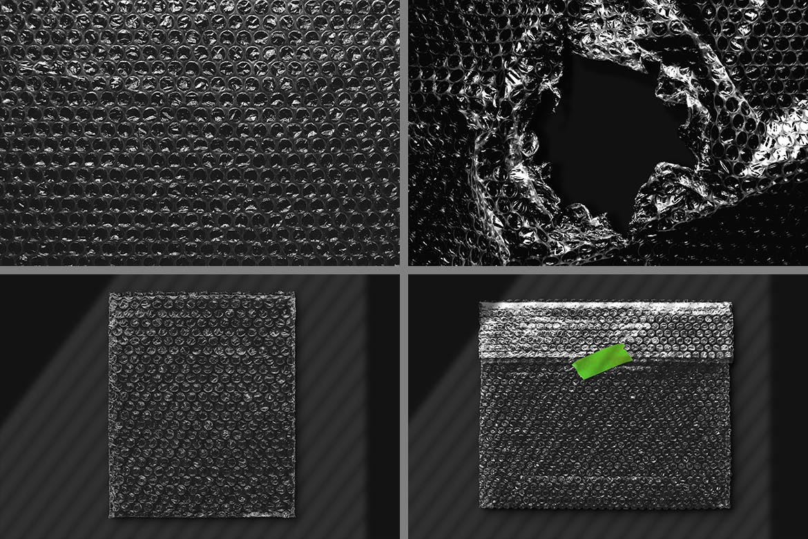 气泡薄膜包装设计效果图素材库精选 Bubble Wrap Mockup插图(5)