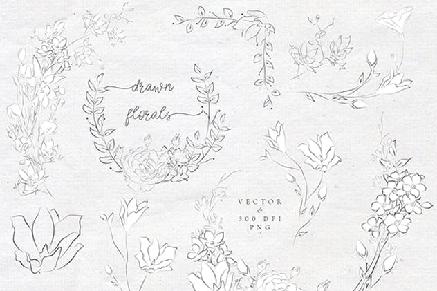 精致美感水彩花卉图案合集 Subtle Beauty Graphic Collection插图(3)