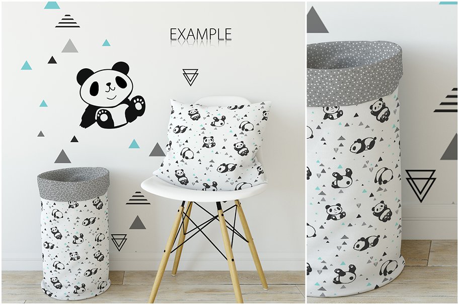 儿童室内织物样机模板 KIDS Interior Fabric Mockup Pack – 1插图(5)