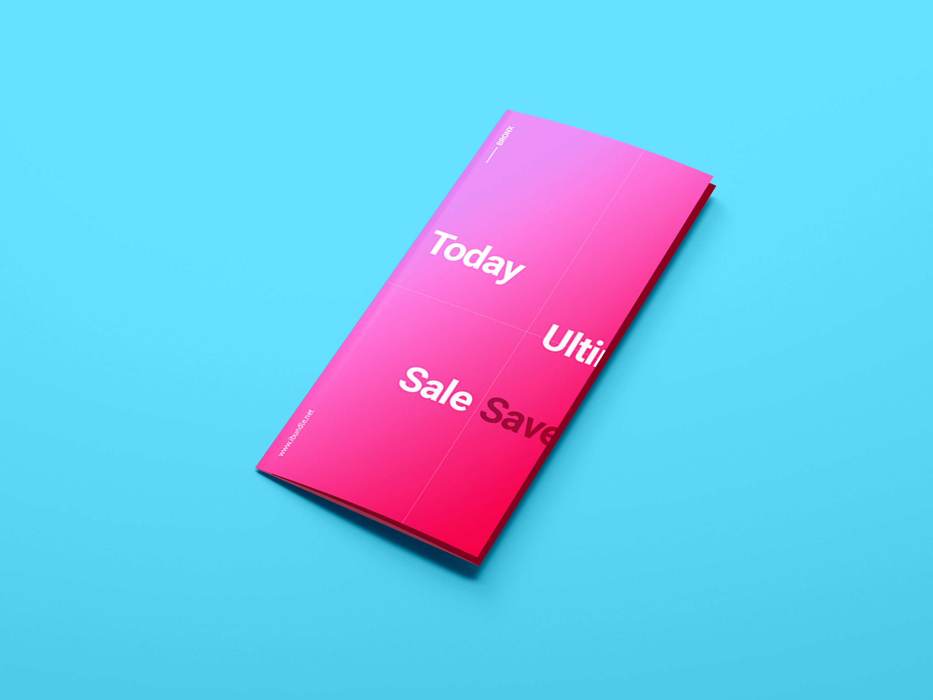 时尚三折叠宣传单样机 Fashion Trifold Mockup插图(7)