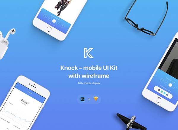 耳目一新的APP UI KITS&amp; 线框图Wireframe套装下载[sketch]