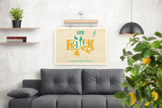 墙挂海报广告展示样机 Poster Hanger Mockups插图(2)