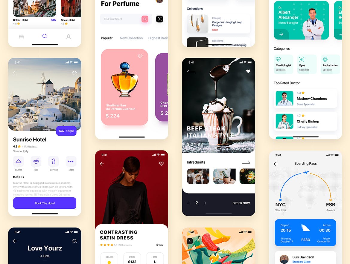 信用卡生活APP应用UI界面设计SKETCH模板 PLATIN – Multipurpose Card-based_SKETCH插图(3)