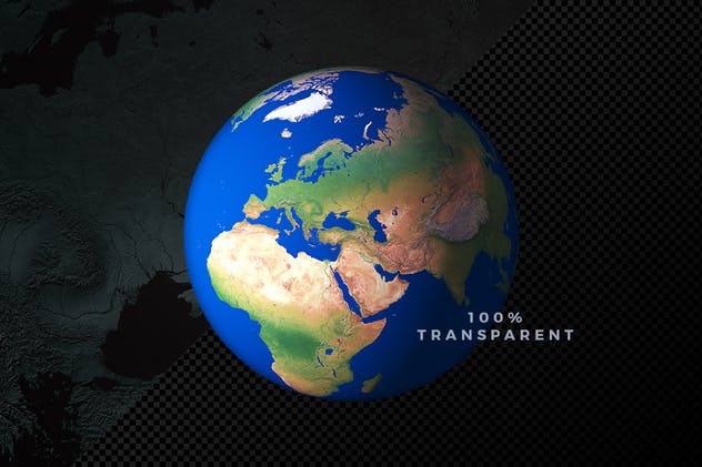 高品质的3D地球渲染插画 3D Earth Render Without Clouds插图(3)