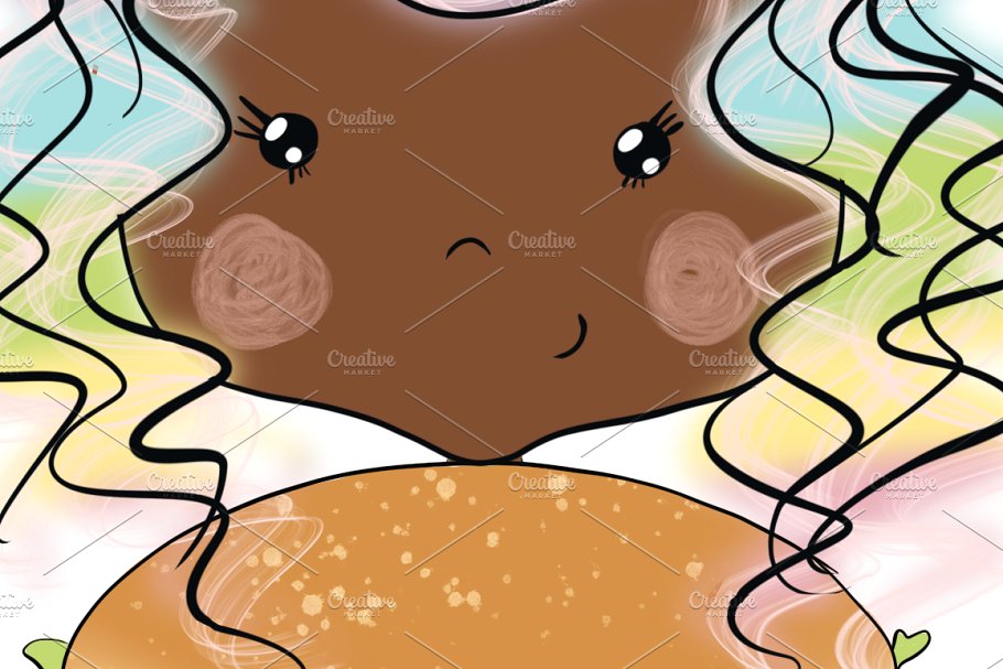 可爱女孩和独角兽女孩卡通形象插画 Cute Girls & Unicorn Girl Collection插图(5)