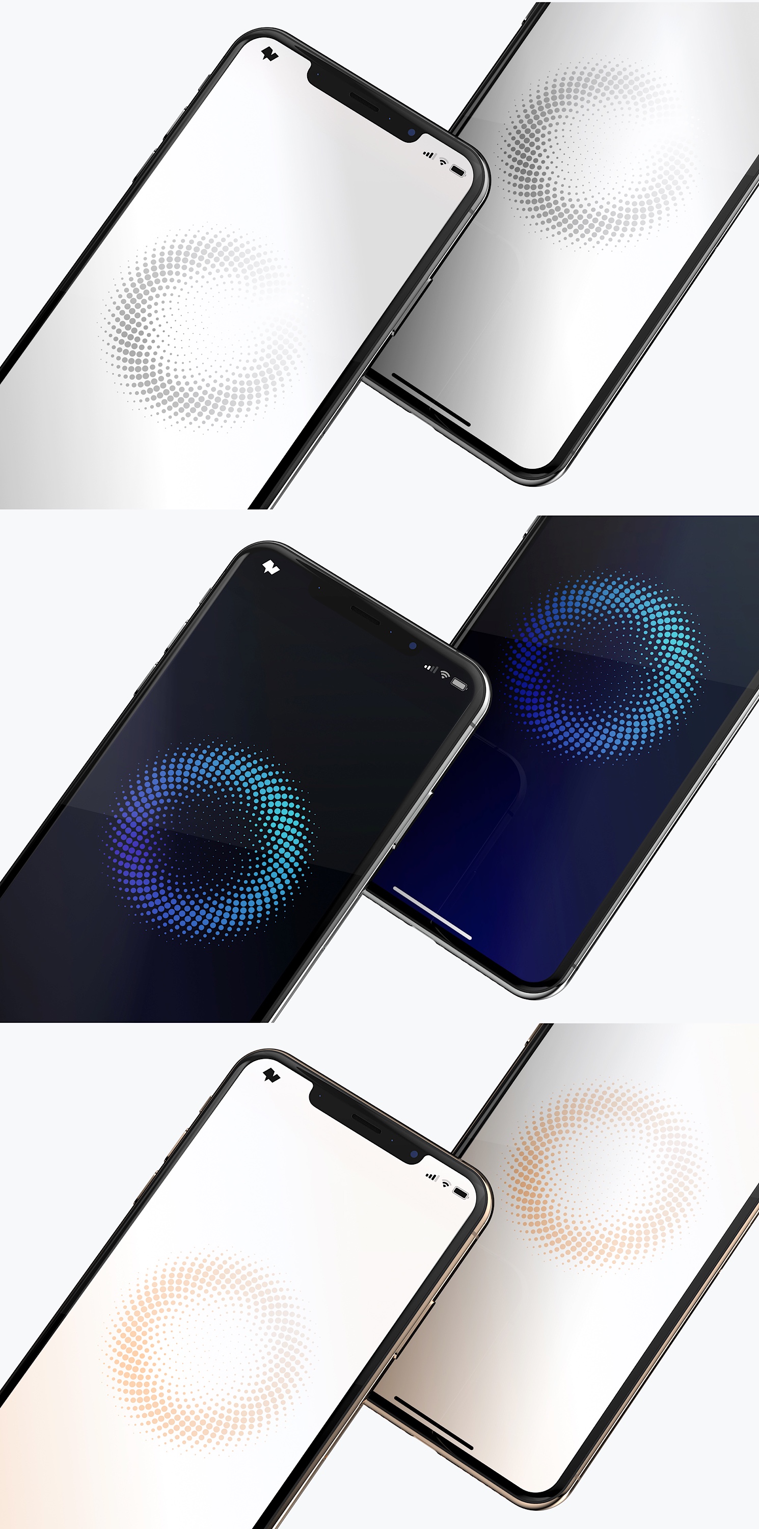 iPhone XS Max手机屏幕UI设计预览图样机模板 iPhone XS Max Mockup, Close Up插图(2)