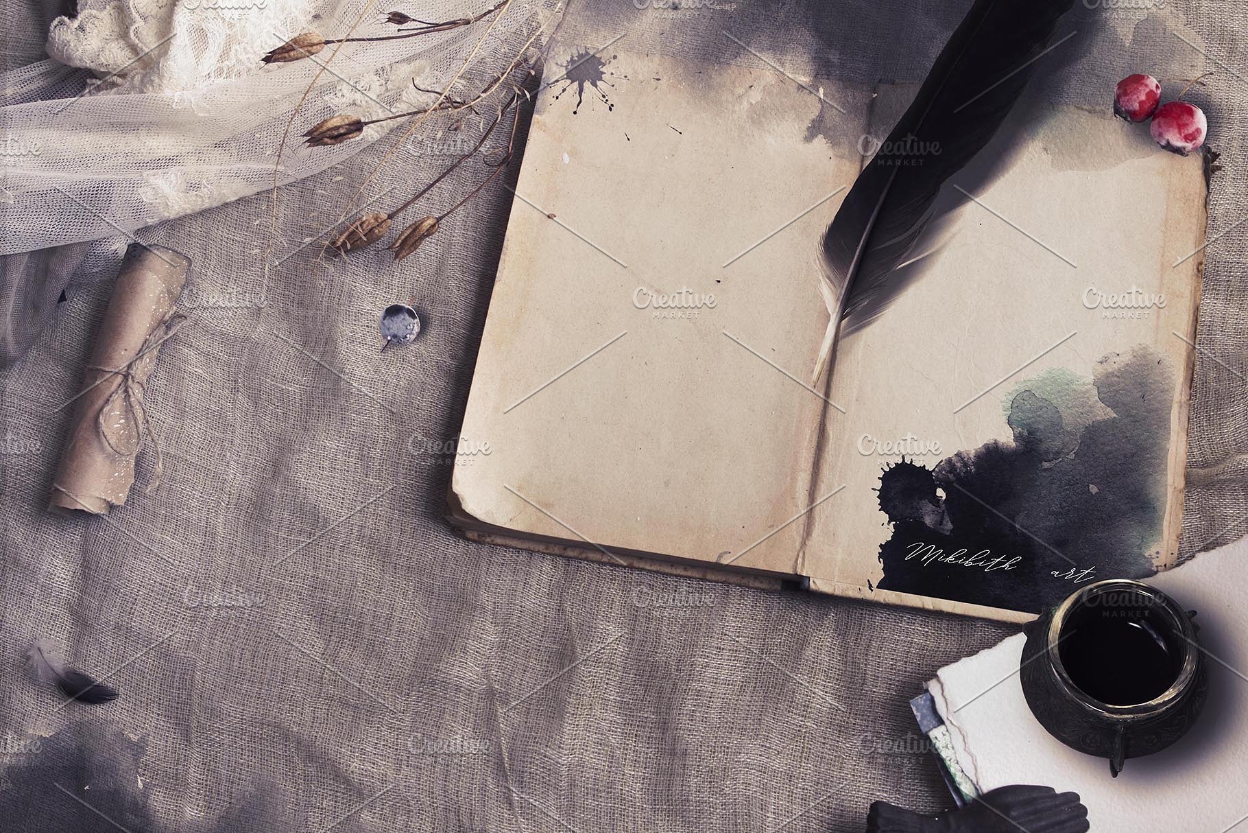 充满乡村风格的场景样机模板 Rustic Scense mockups插图(3)