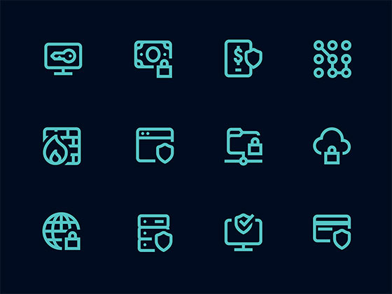 50 枚网络安全元素图标素材之家精选sketch素材