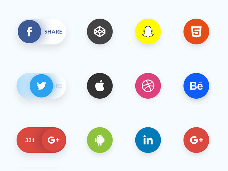 36 枚社交分享元素图标素材之家精选sketch素材