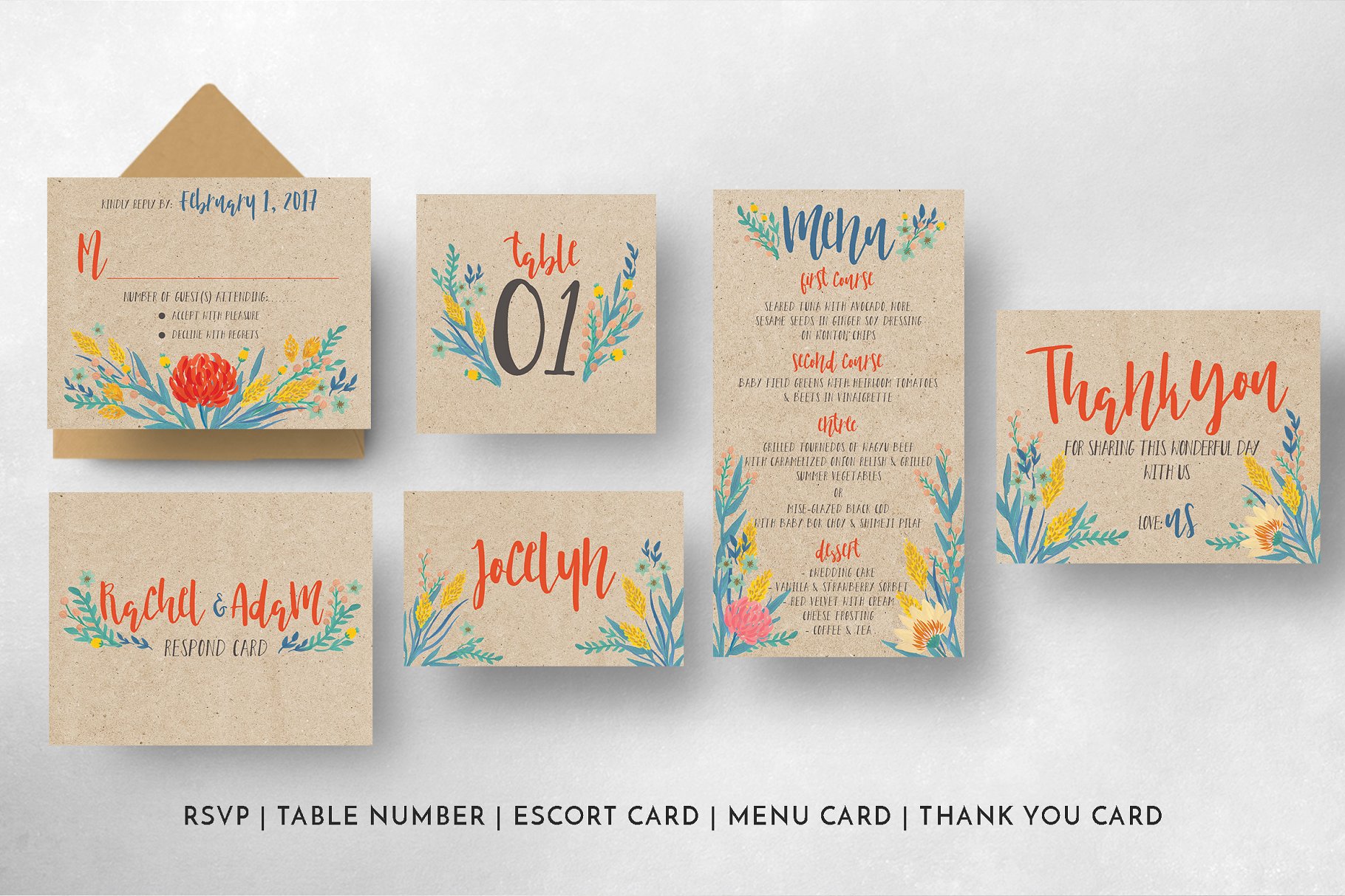 夏季花卉主题婚礼设计套装 Summer Floral Wedding Suite插图(6)