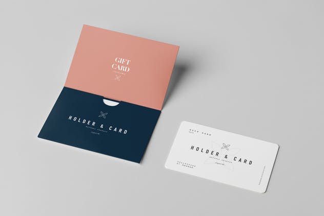 高端商务礼品券邀请函卡片样机模板 Holder & Card Mock-Up插图(8)