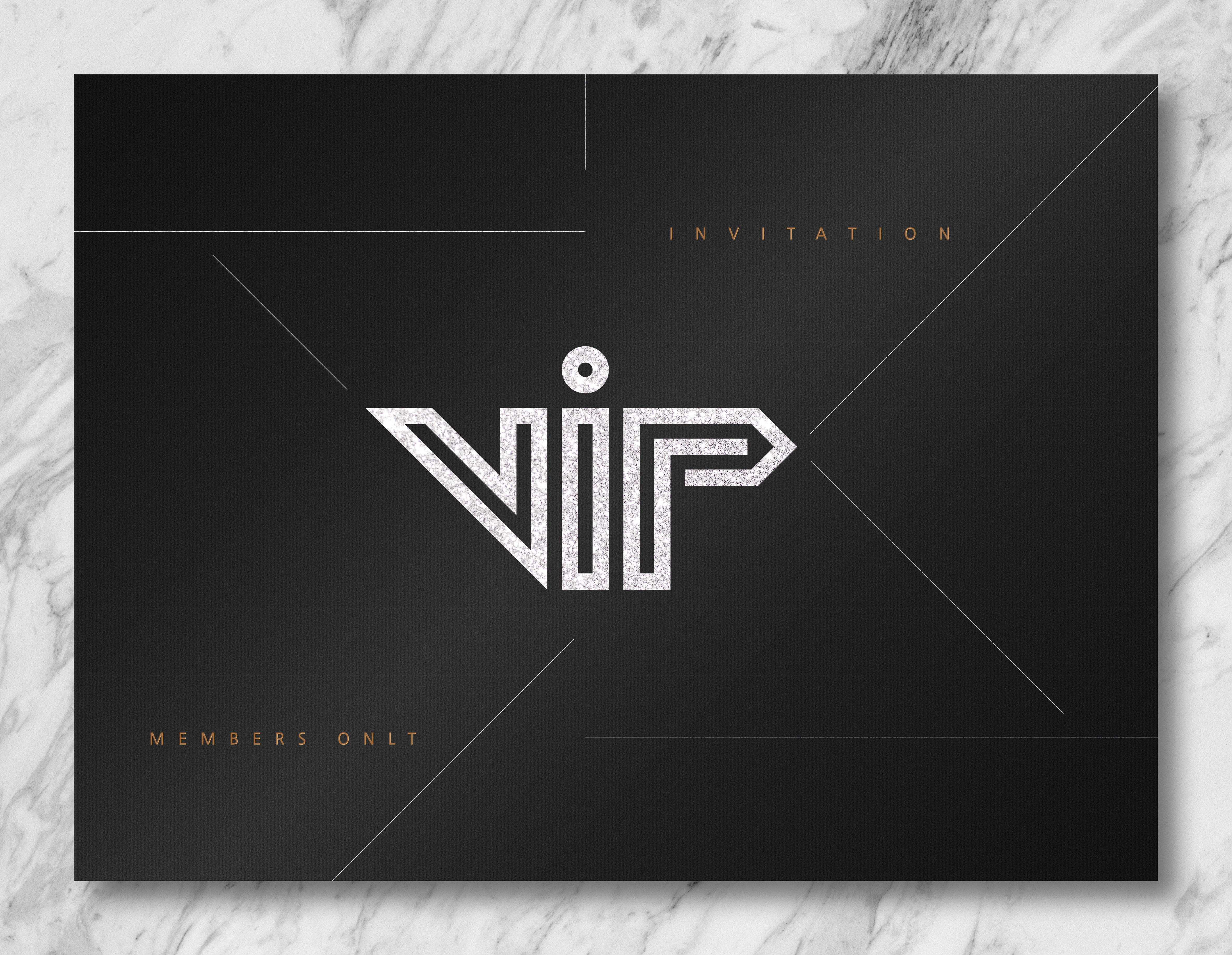 时尚高端的宴会/婚礼邀请函设计模板套装插图(2)