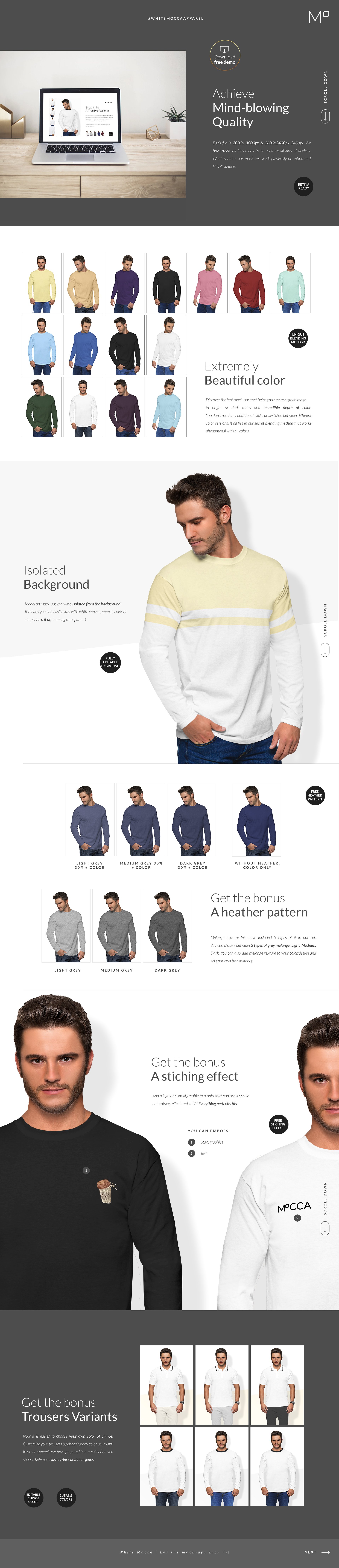 时尚男模特长袖服装展示模型Mockups下载2.44 GB[psd]插图(1)