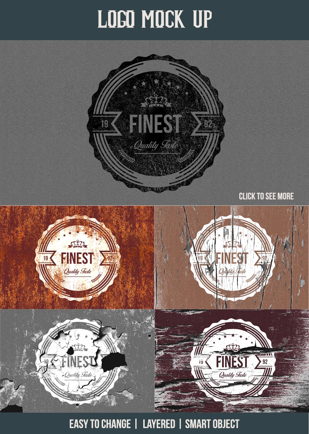 5款复古设计风格徽章/Logo设计模板 Authentic Vintage Labels插图(3)