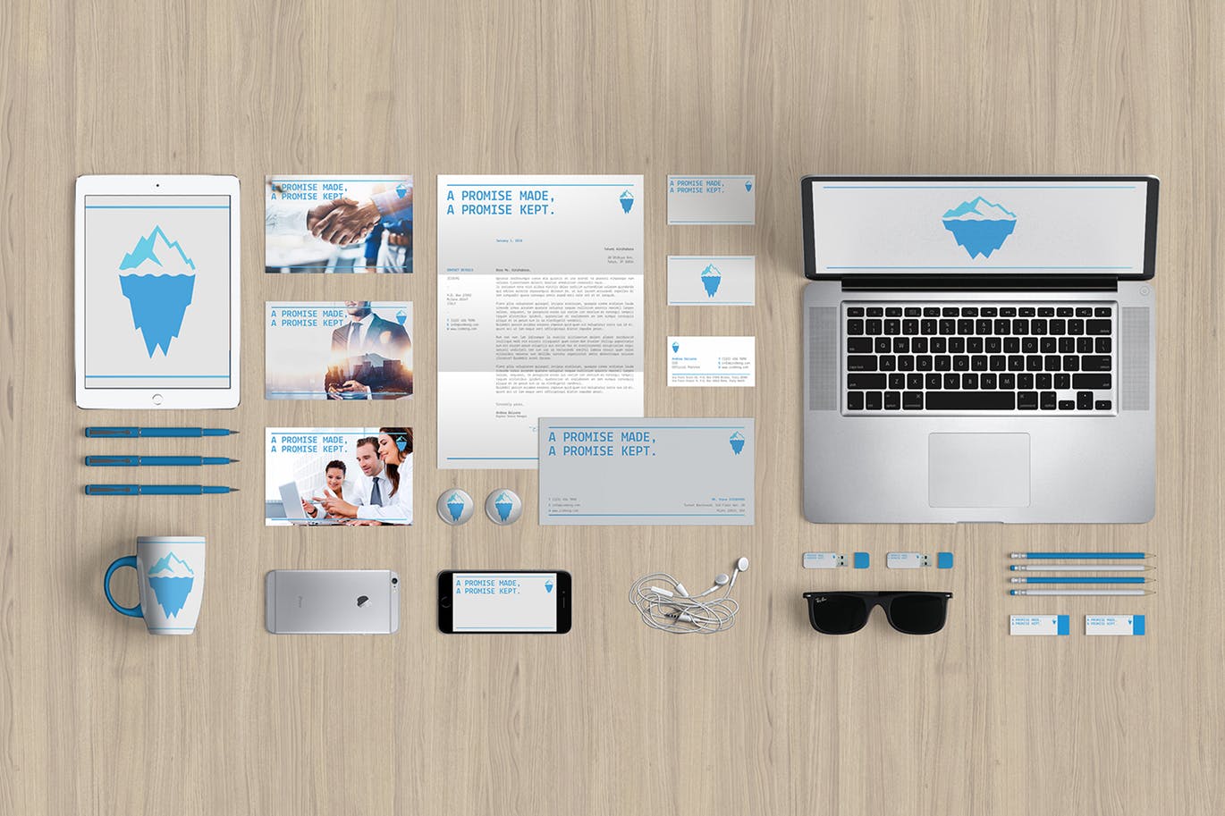 品牌VI标识设计企业办公文具素材库精选模板04 Brand Identity / Stationery Mockup 04插图(2)