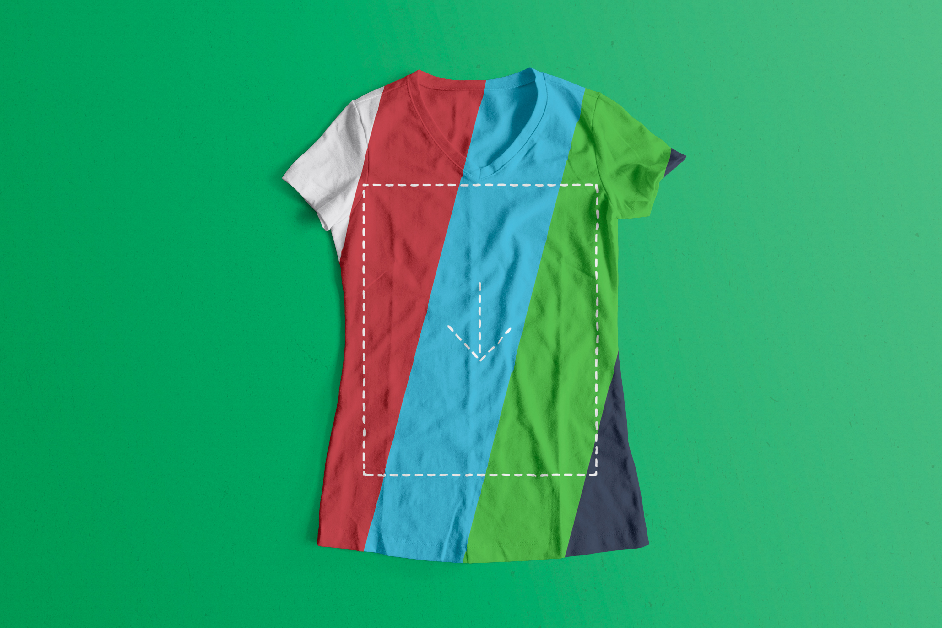 女士T恤服装设计前视图样机03 Woman Front T-Shirt Mockup 03插图(1)