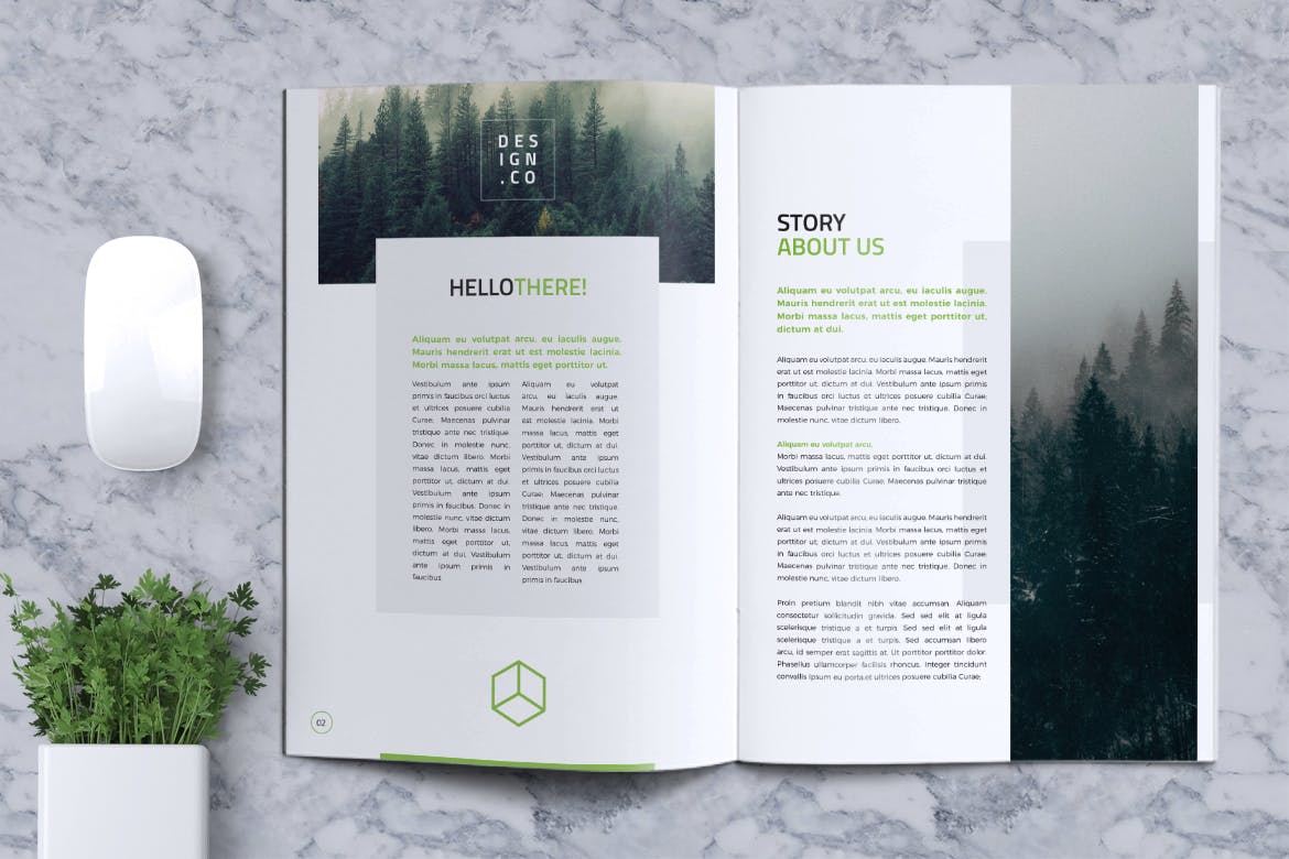 创意企业宣传册/画册设计模板v13 Creative Brochure Template Vol. 13插图(2)