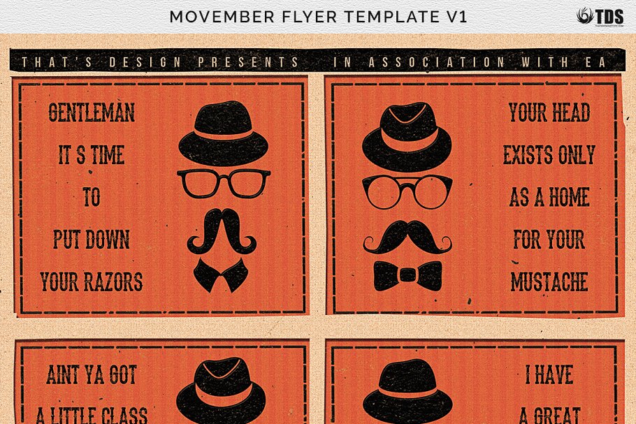 音乐主题抽象传单PSD模板v1 Movember Flyer PSD V1插图(13)